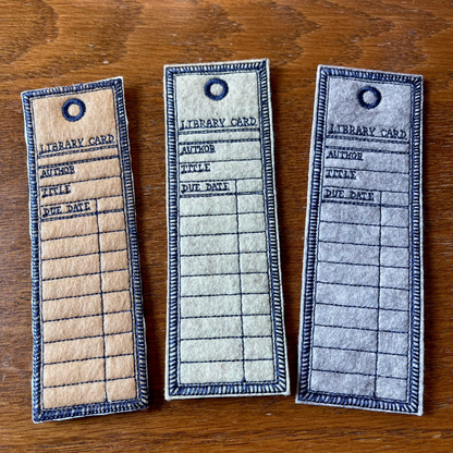 Library Card Style Bookmark