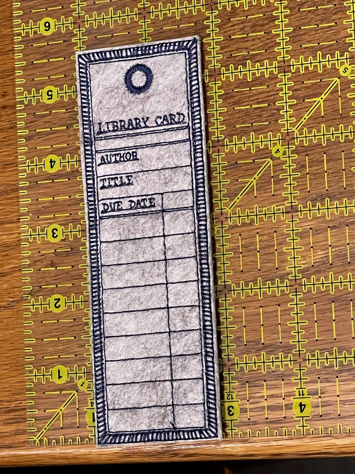 Library Card Style Bookmark